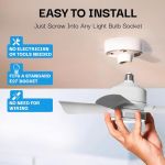 Bell & Howell ソケットファンライト(8563)/Matte White LED Indoor Socket Fanlight