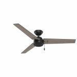 Hunter Cassius 52インチ シーリングファン(59264)/Matte Black Outdoor Ceiling Fan