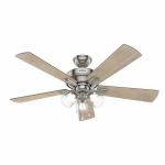 Hunter Crestfield 52インチ シーリングファン(54206) / Brushed Nickel LED Indoor Ceiling Fan