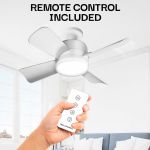 Bell & Howell ソケットファンライト(8563)/Matte White LED Indoor Socket Fanlight