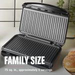 George Foreman Family Size グリル＆パニーニプレス (GR015F-1BGX) / GRL/PNN PRS PLST 12.32"