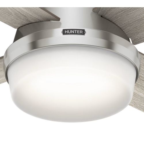Hunter Dempsey 44インチ シーリングファン(50282) / Brushed Nickel Silver LED Indoor Ceiling Fan