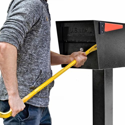 ​Mail Boss Mail Manager モダン 鍵付きポストマウント郵便受け（ブラック）